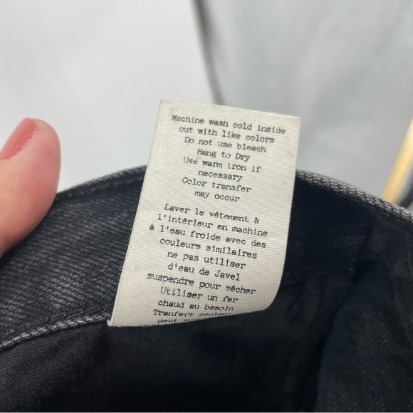 rag & bone 2 tone crop Jeans size 28 black frayed distressed - Picture 12 of 12